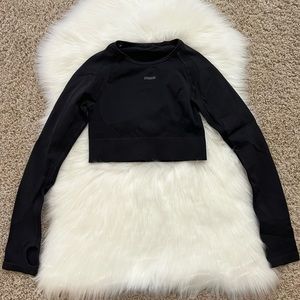 GYMSHARK Flex Crop Top, Black size Small